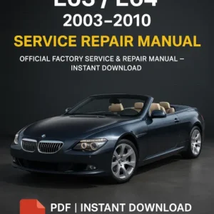 BMW 6 Series E63 & E64 Workshop Manual (2003–2010)
