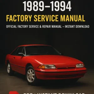 Mercury Capri Workshop Manual (1989–1994)