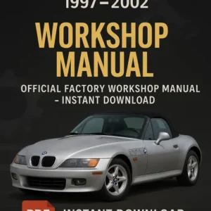 BMW Z3 E36/7 Workshop Manual Cover for 1997-2002 models