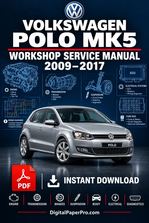 Volkswagen Polo Mk5 Workshop Manual 2009-2017 PDF